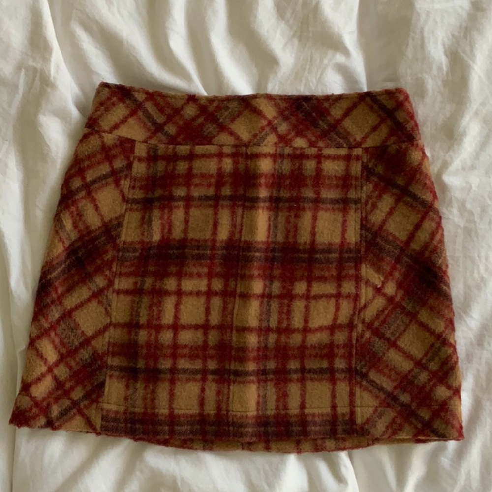Plaid Free People Knit Skirt